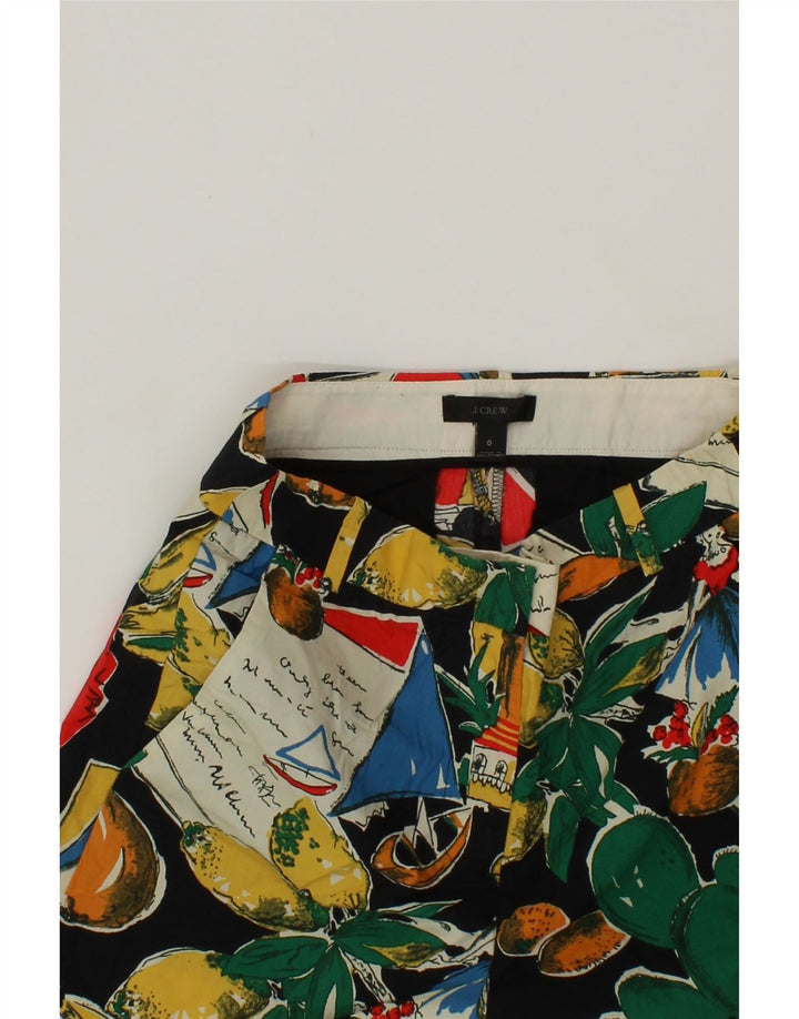 J. CREW Womens Abstract Pattern Chino Shorts US 0 XS W28 Multicoloured Vintage J. Crew and Second-Hand J. Crew from Messina Hembry 