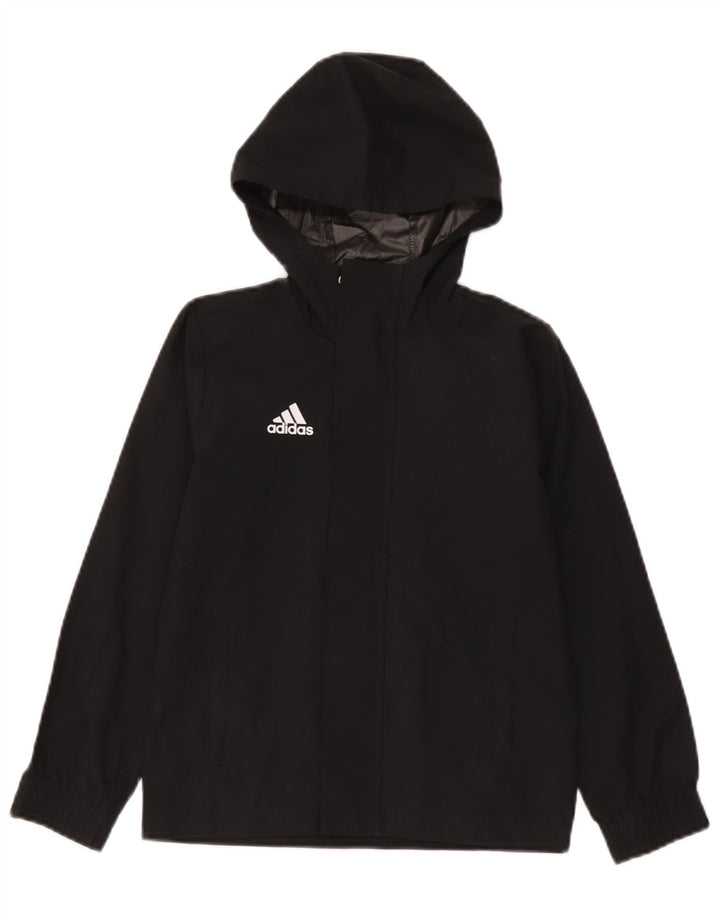 Adidas Regnjakke med hætte til drenge 7-8 år sort polyester
