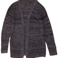 ZARA Mens Cardigan Sweater Small Navy Blue Flecked