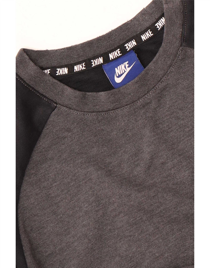 Nike grafisk sweatshirt til mænd, lille grå farveblok