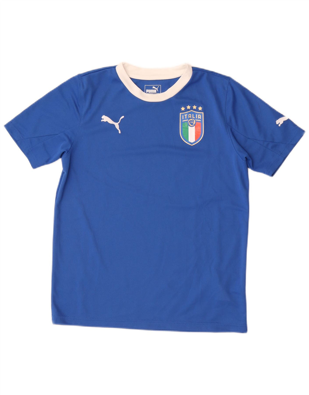 Puma Boys Grafisk T-Shirt Top 13-14 År Blå Polyester