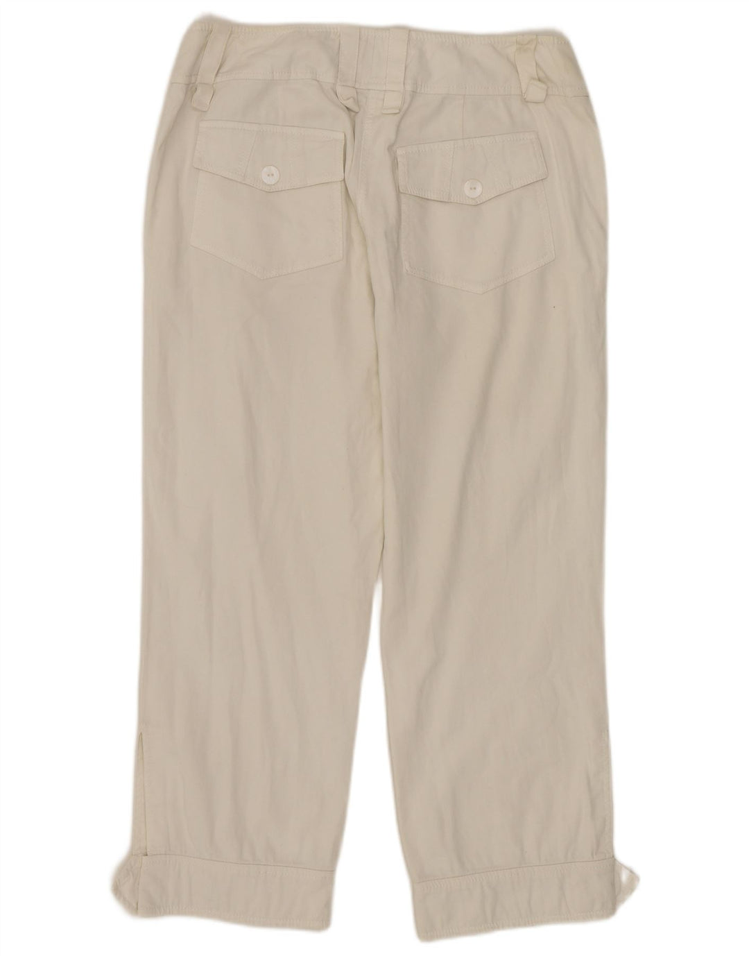 LUISA SPAGNOLI Lige cropped bukser til kvinder IT 42 Medium W30 L24 Hvid