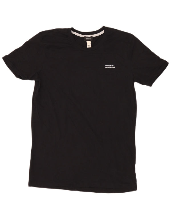 Diesel Mens T-Shirt Top Large Black Cotton