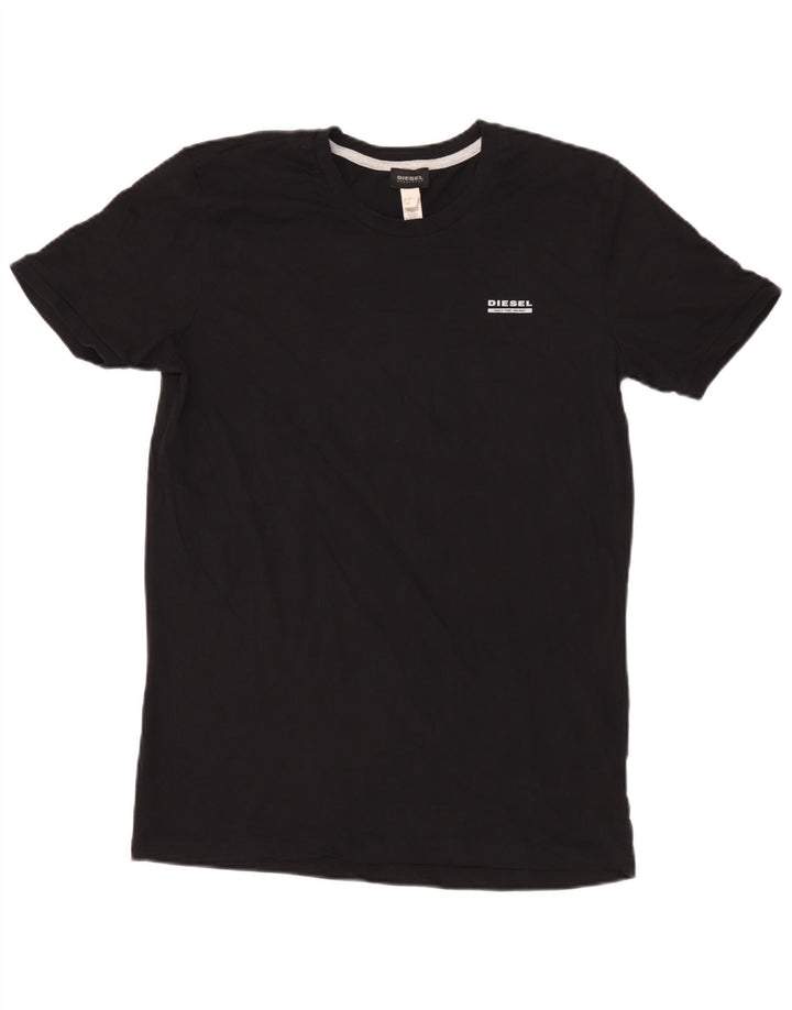 Diesel Herre T-Shirt Top Stor Sort Bomuld