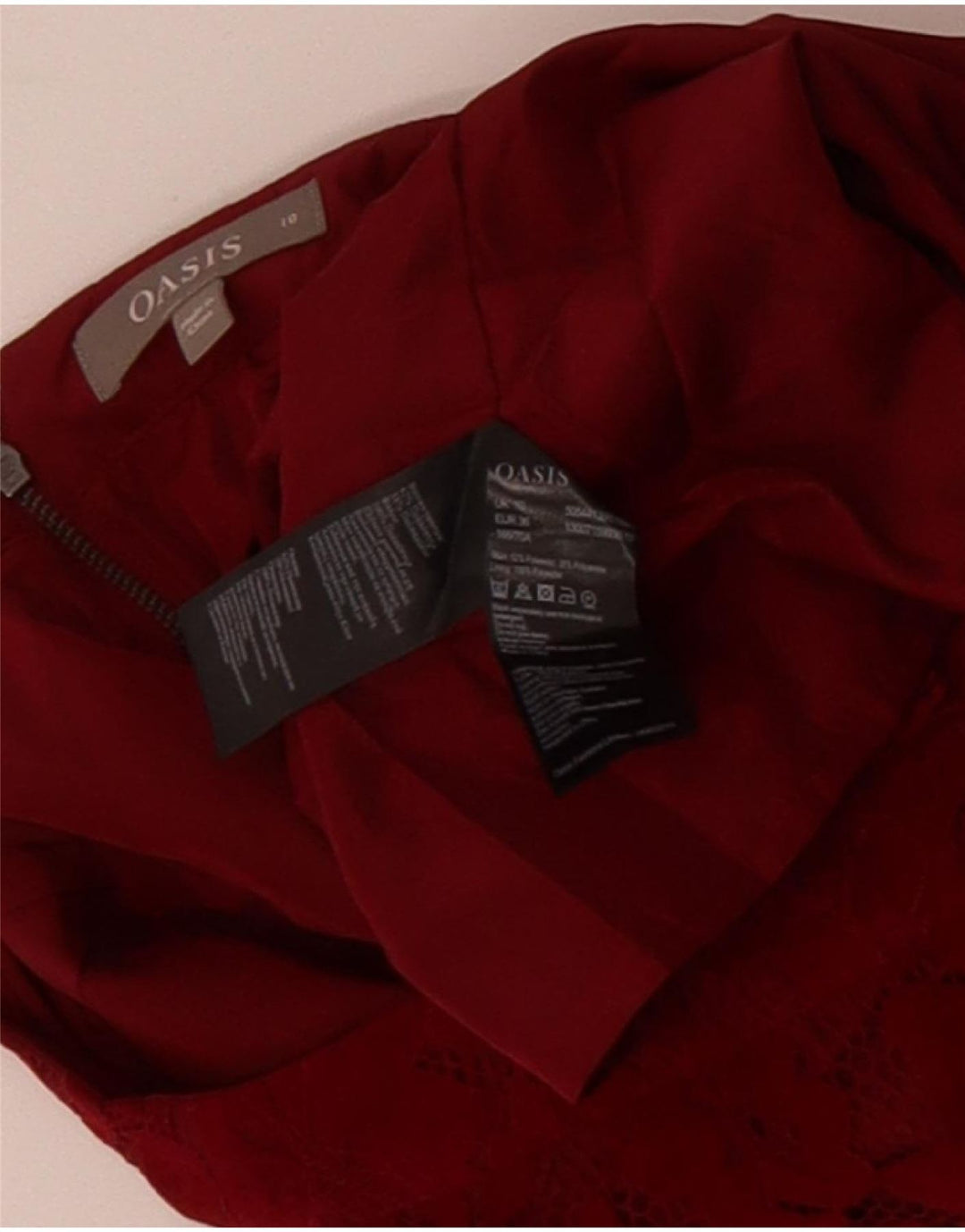 OASIS Womens Mini Skirt UK 10 Small W27  Red Floral Polyester