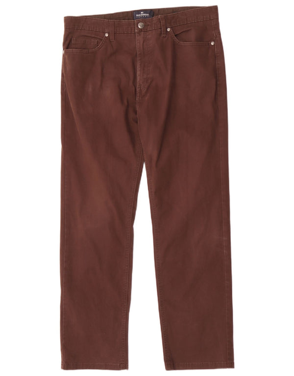 Marks & Spencer Herre Blue Harbor Tapered Casual Bukser W34 L29 Brun