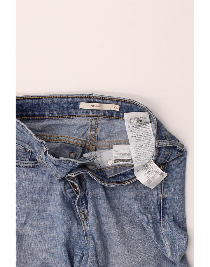 LEVI'S Womens 711 Skinny Jeans  W26 L32 Blue Cotton Vintage Levi's and Second-Hand Levi's from Messina Hembry 