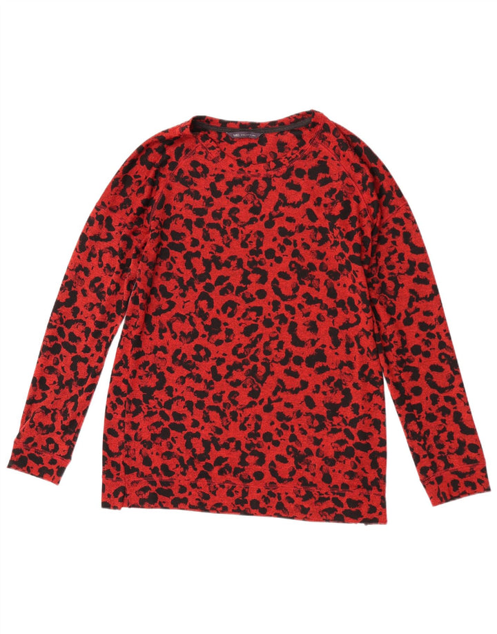 Marks & Spencer Dame Boat Neck Jumper Sweater UK 12 Medium Red