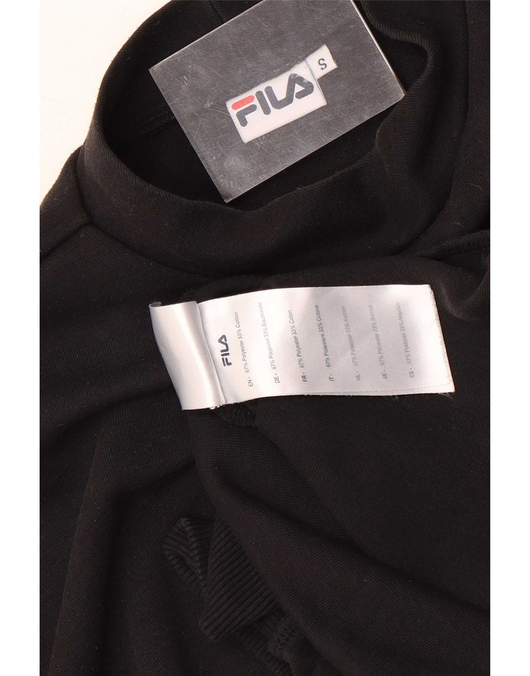 Fila Herre Loose Fit Sweatshirt Jumper Lille Sort Polyester