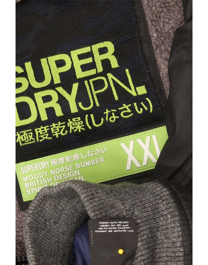 Superdry Bomberjakke til mænd UK 44 2XL sort polyester