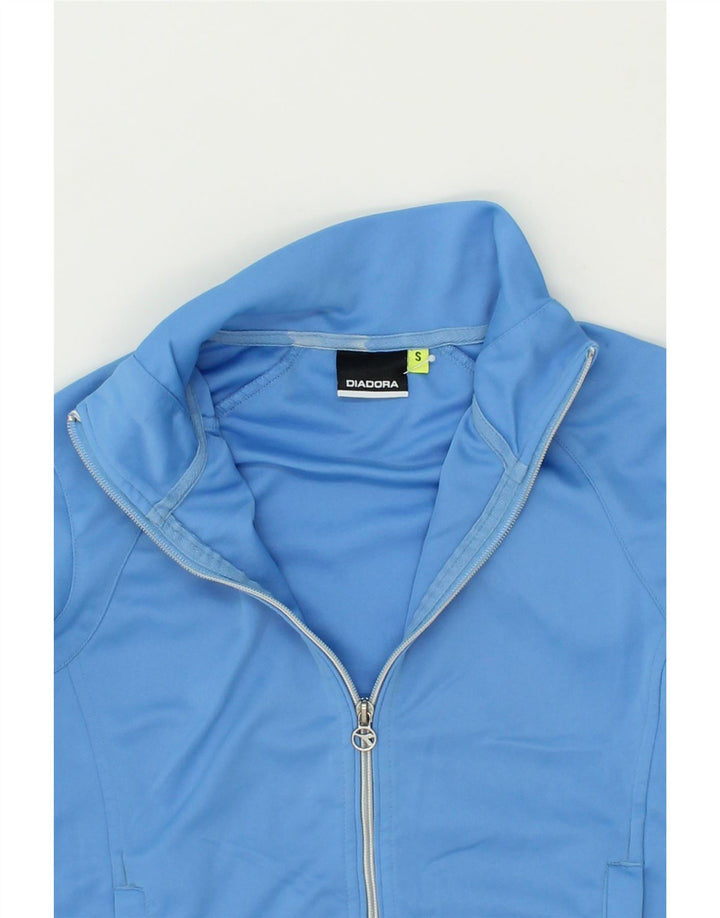 DIADORA Womens Tracksuit Top Jacket UK 10 Small Blue Polyester Vintage Diadora and Second-Hand Diadora from Messina Hembry 