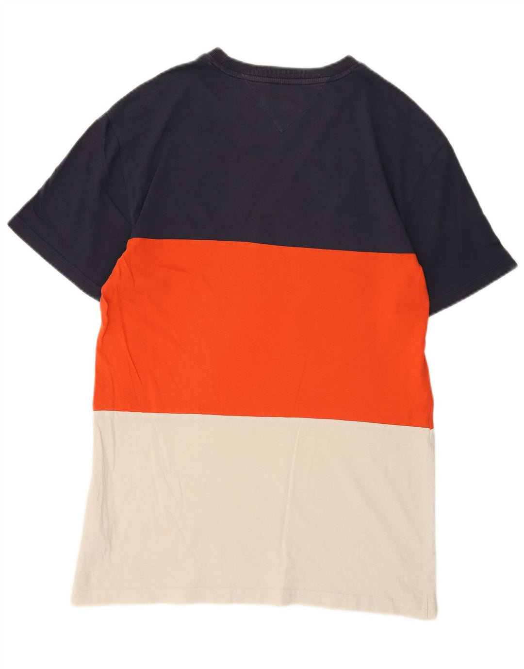 Tommy Hilfiger Herre T-Shirt Top Stor Flerfarvet Colourblock Bomuld