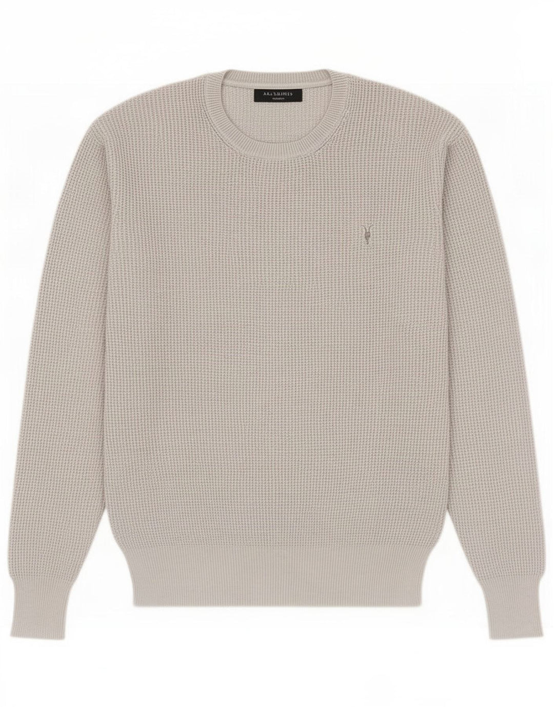 All Saints Herre Crew Neck sweater mellemgrå bomuld