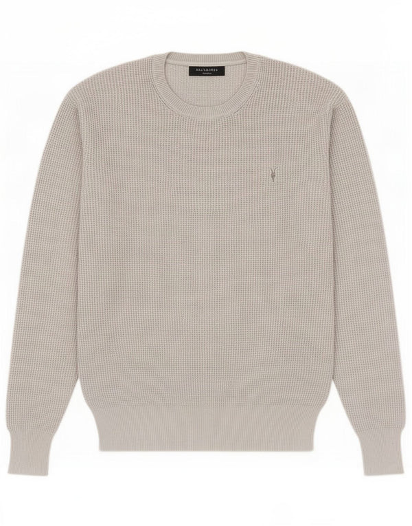 All Saints Herre Crew Neck sweater mellemgrå bomuld