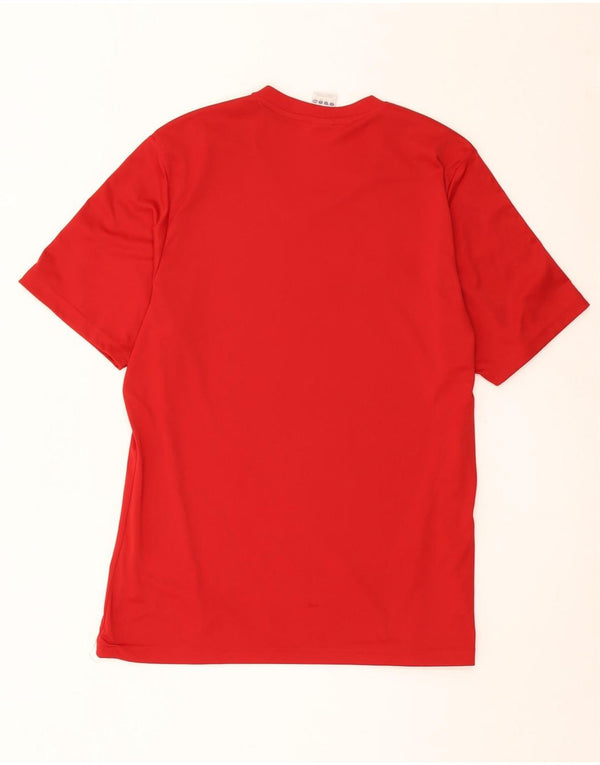 Adidas Herre Climalite T-Shirt Top Stor Rød Polyester