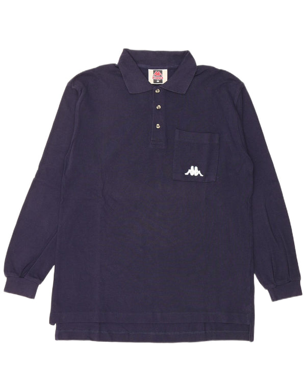 Kappa Langærmet Polo Shirt til mænd Medium Navyblå Bomuld