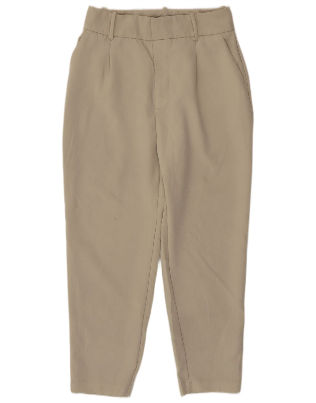 Zara koniske jakkesæt til kvinder store W30 L26 beige polyester