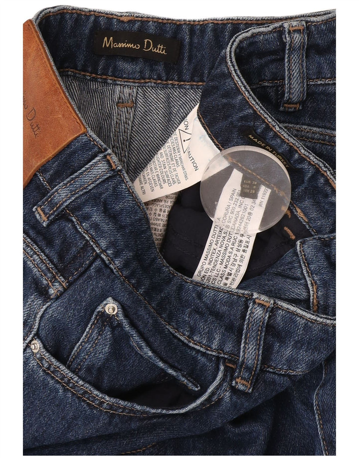 Massimo Dutti Dame Flared Jeans EU 38 Small W28 L34 Navy Blue Bomuld