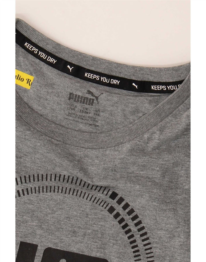 Puma drenge grafisk t-shirt top 13-14 år grå