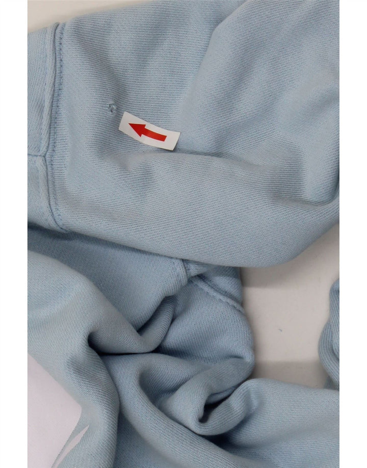 Adidas Dame Grafisk Oversized Sweatshirt Jumper UK 8 Lille Blå Bomuld