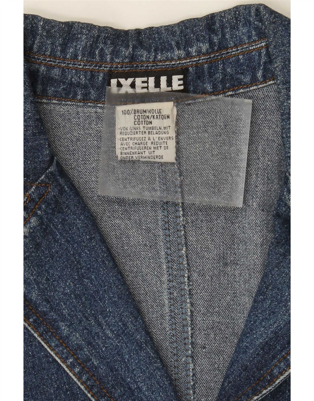 Vintage Dame Denim Coat UK 18 XL Blå Bomuld