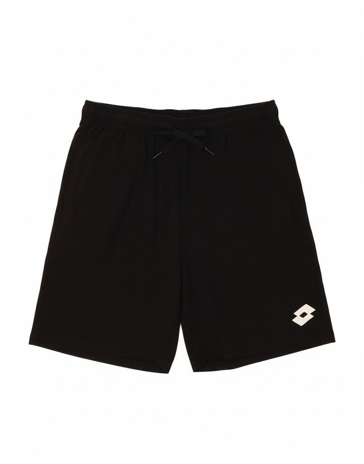 LOTTO Mens Sport Shorts Large  Black Cotton
