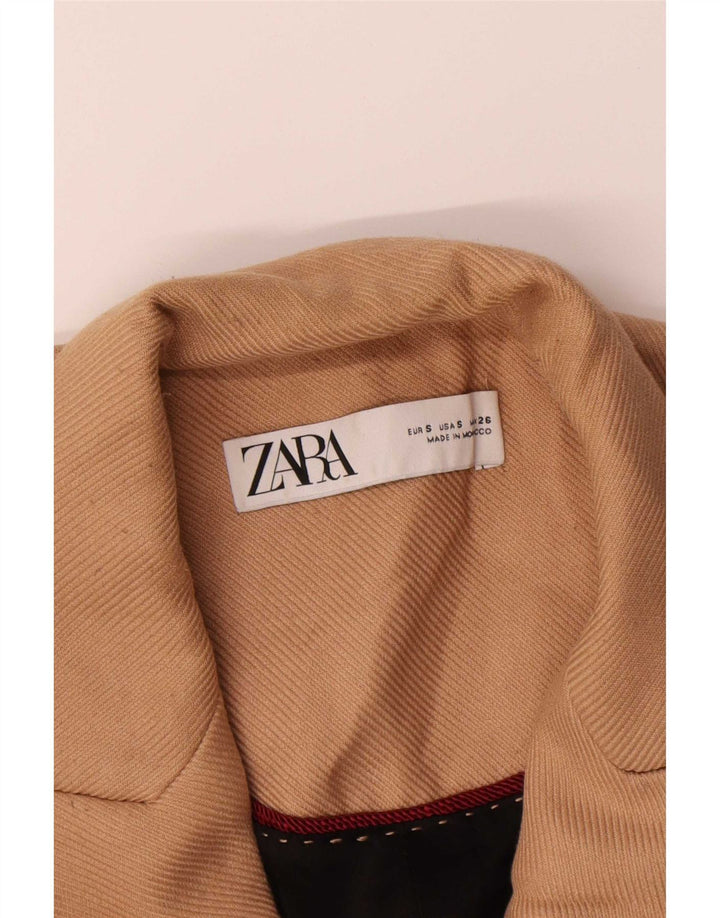 Zara Dame Oversized Blazer Jacket UK 10 Small Beige