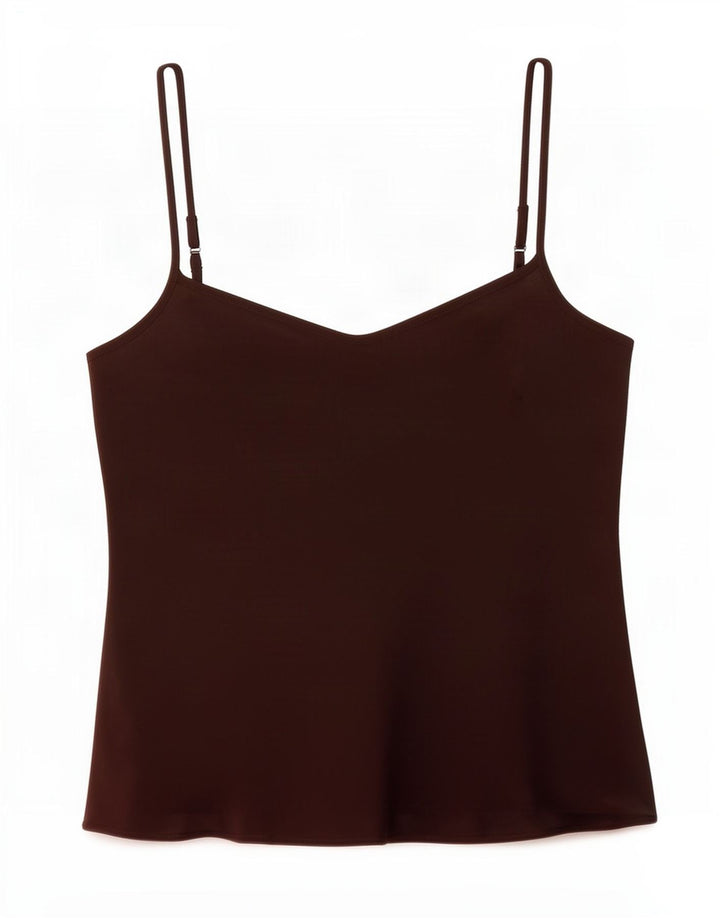 Monsoon Dame Se Through Crop Cami Top UK 12 Medium Brun Silke