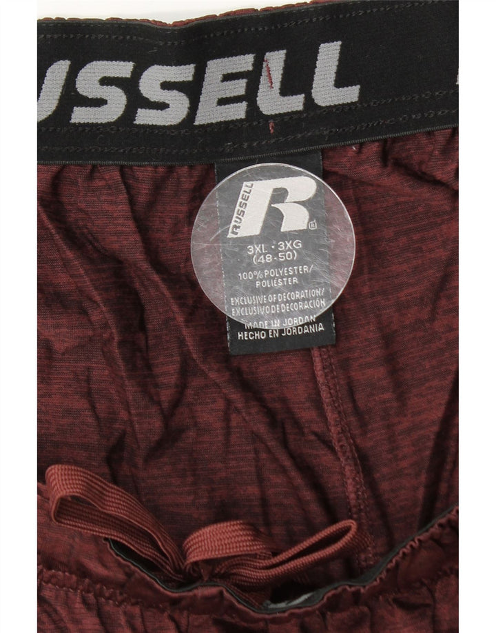 RUSSELL ATHLETIC Herre Dri-Power sportsshorts 3XL rødbrun farveblok