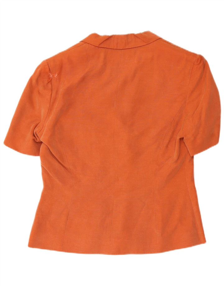 Monsoon Dame 3-knaps kortærmet blazerjakke UK 12 Medium Orange