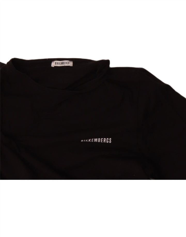 BIKKEMBERGS Mens Graphic T-Shirt Top Medium Black Vintage Bikkembergs and Second-Hand Bikkembergs from Messina Hembry 