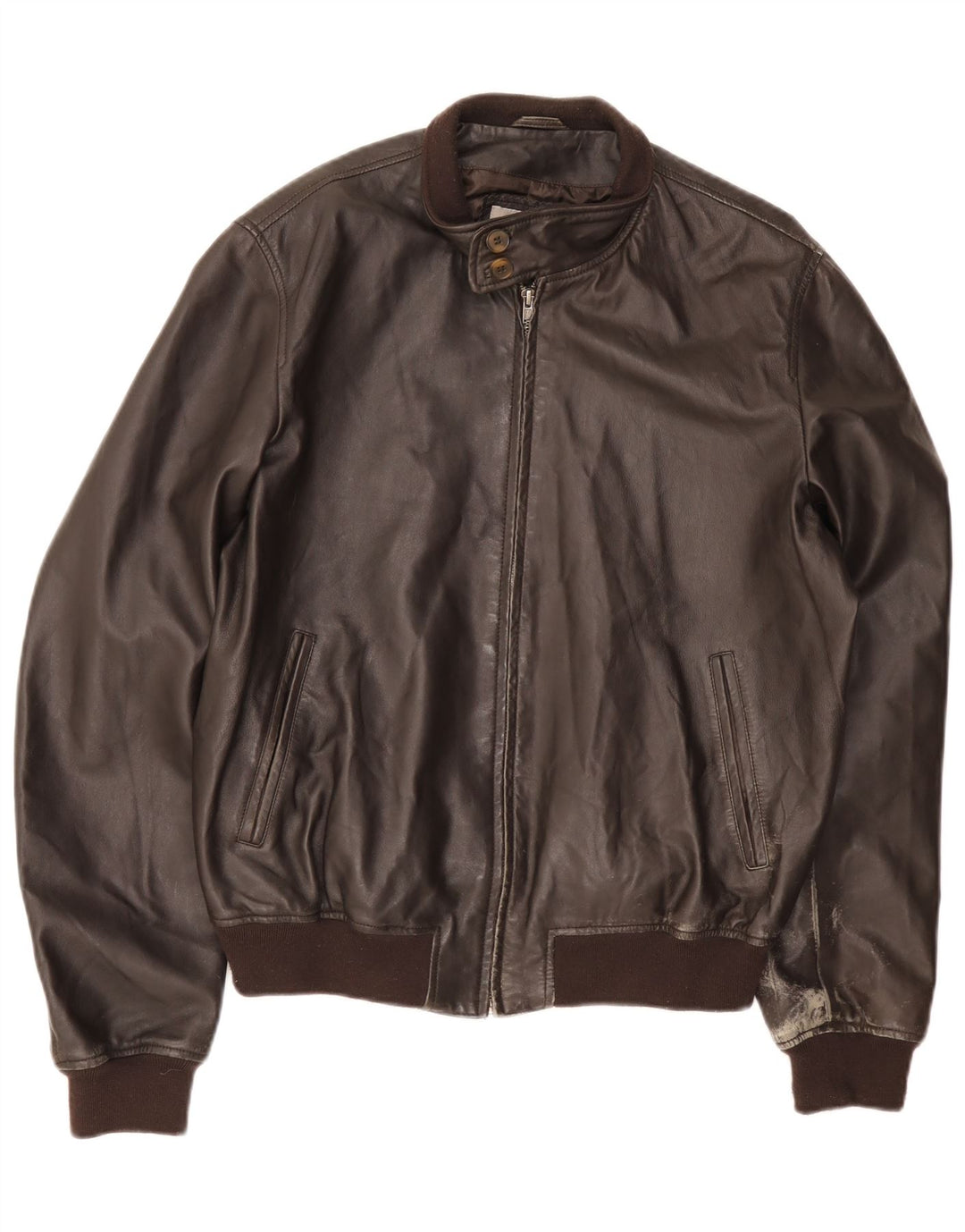 Vintage herre læderjakke UK 42 XL Brun