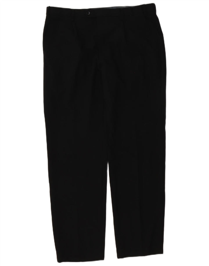 Marks & Spencer Straight Suit Bukser til mænd W38 L33 Sort polyester