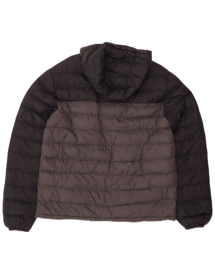 MOUNTAIN WAREHOUSE Mens Hooded Padded Jacket UK 40 Large Black Colourblock