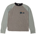 Fat Face Herre Top Langærmet Medium Grey Colourblock Bomuld