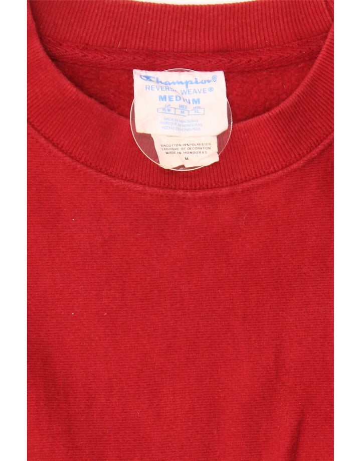 Champion Herre Reverse Weave Sweatshirt Jumper Medium Rød Bomuld
