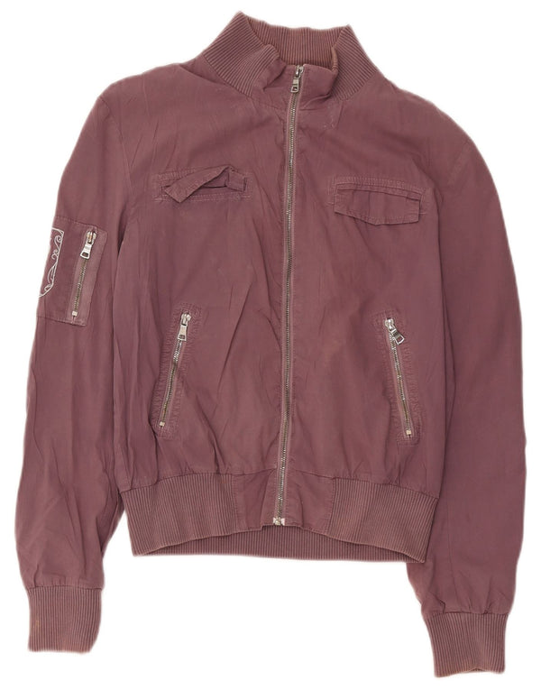 Papeete Kvinder Utility Jacket UK 12 Medium Bourgogne Bomuld