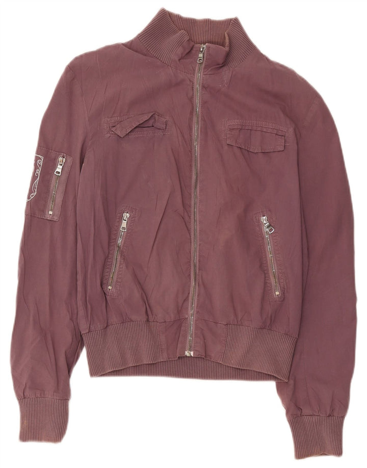 Papeete Kvinder Utility Jacket UK 12 Medium Bourgogne Bomuld