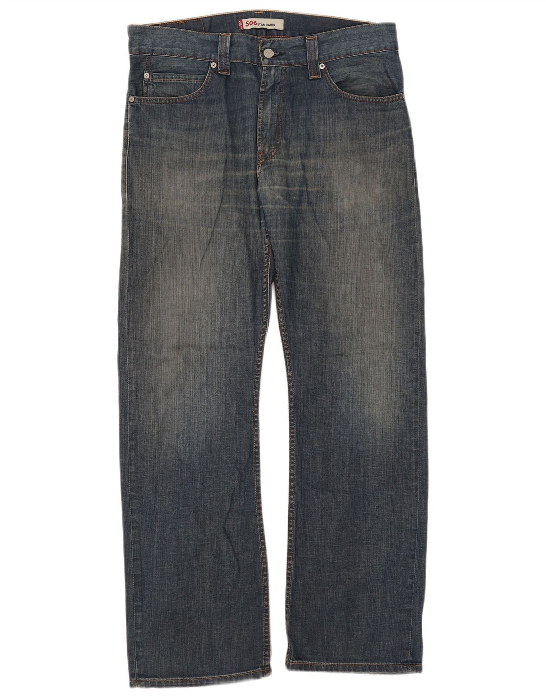 Levi's Herre 506 Straight Jeans W34 L32 Blå Bomuld