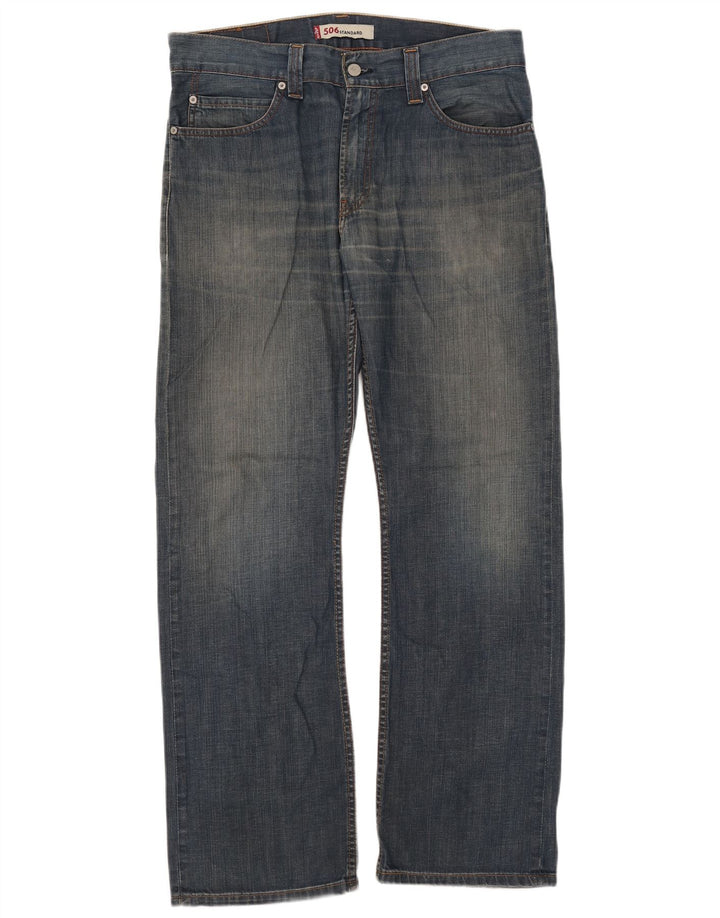 Levi's Herre 506 Straight Jeans W34 L32 Blå Bomuld
