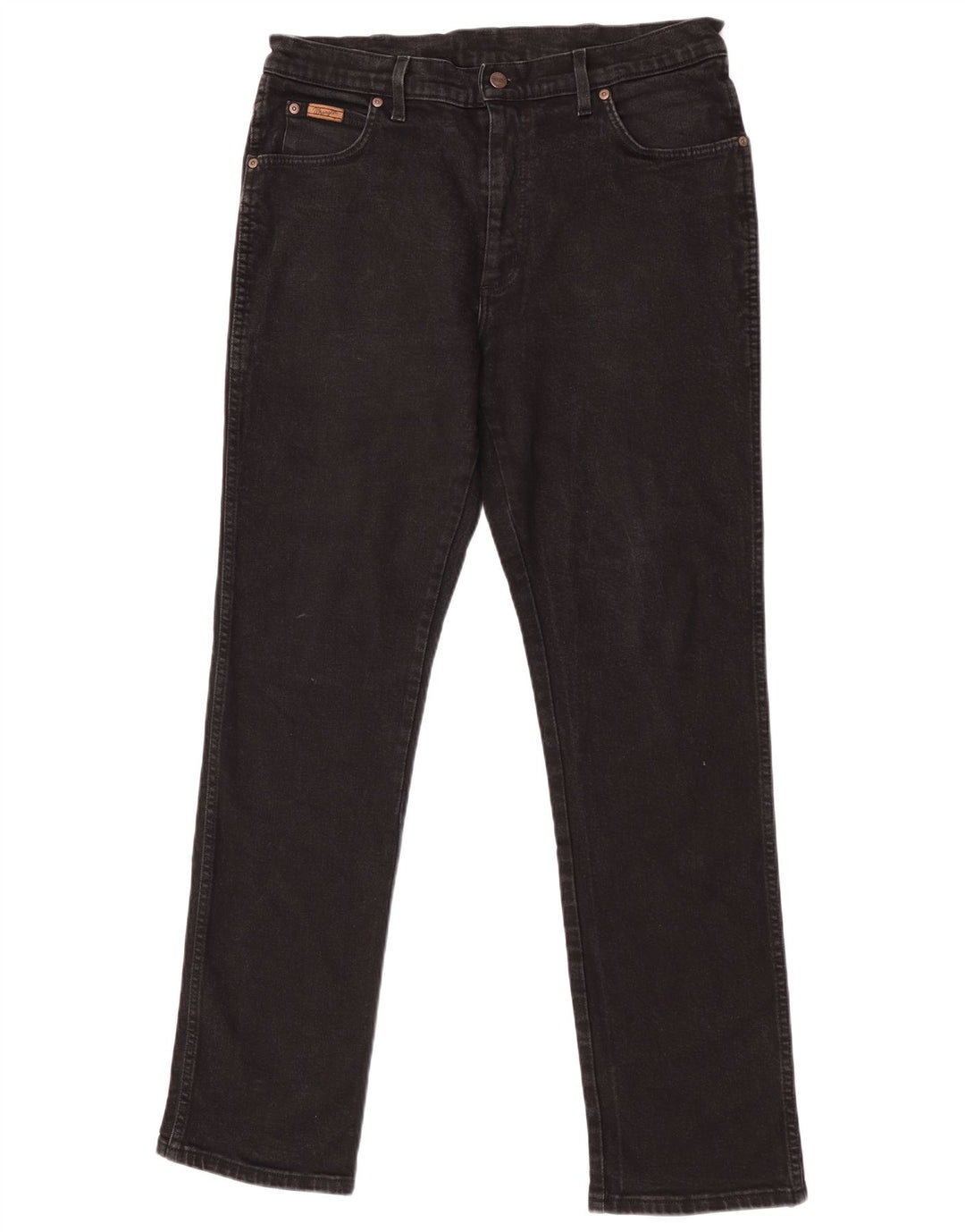 Wrangler Herre Texas Straight Jeans W36 L34 Sort Bomuld