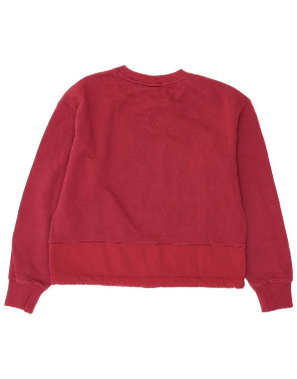 CHAMPION Dame Sweatshirt Jumper UK 16 Large Burgundy