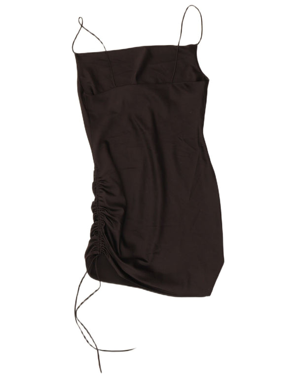 Topshop Womens Sleeveless Bodycon Dress UK 8 Small Black Polyester