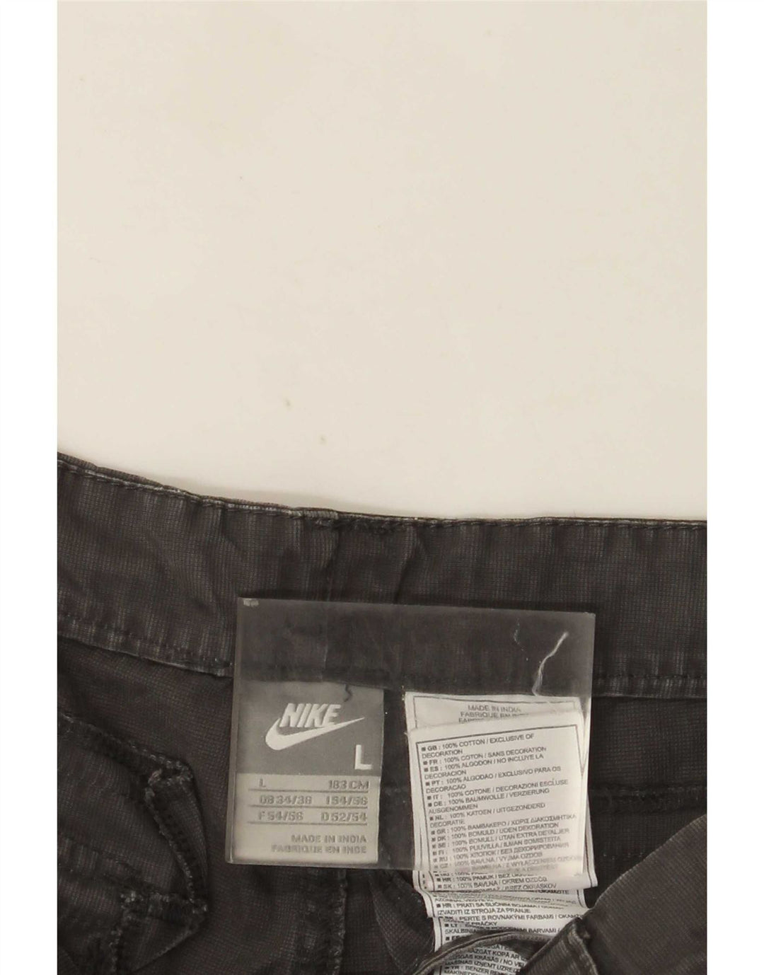 Nike Herre Cargo Shorts Large W36 Grå Bomuld