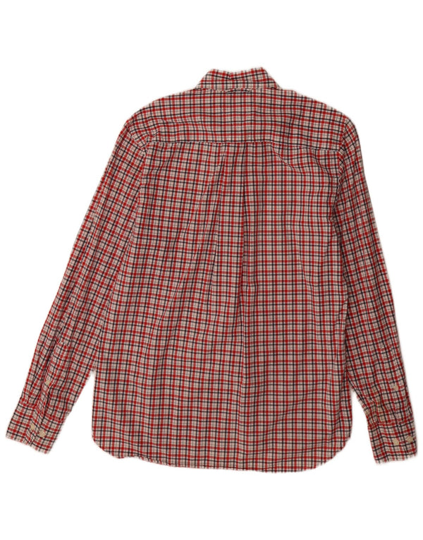 Tommy Hilfiger Herre Custom Fit skjorte Lille rød ternet bomuld
