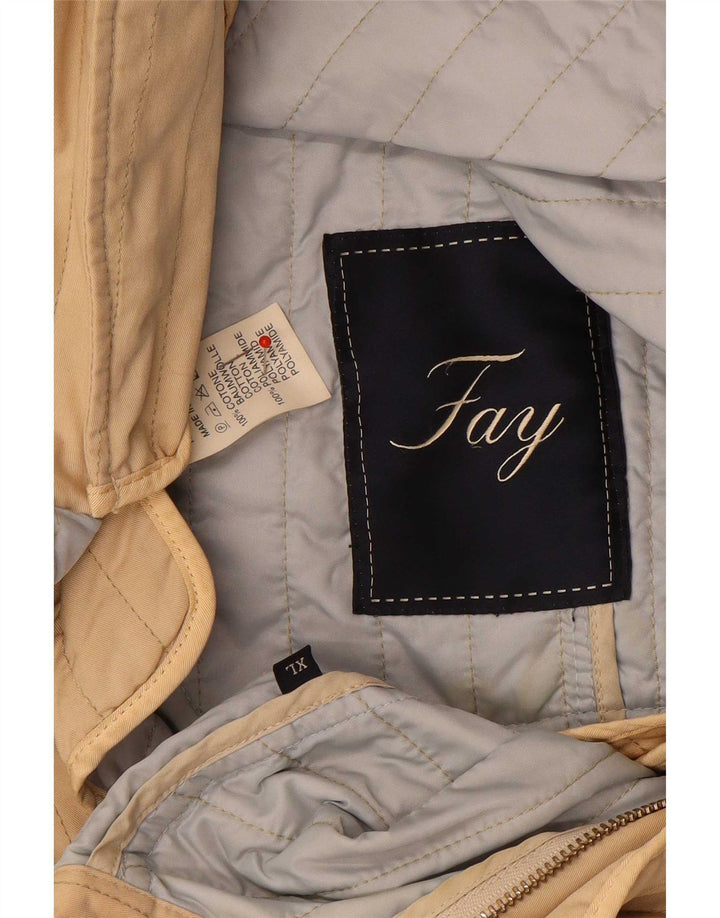 Fay Quiltet jakke til kvinder UK 18 XL Beige Bomuld