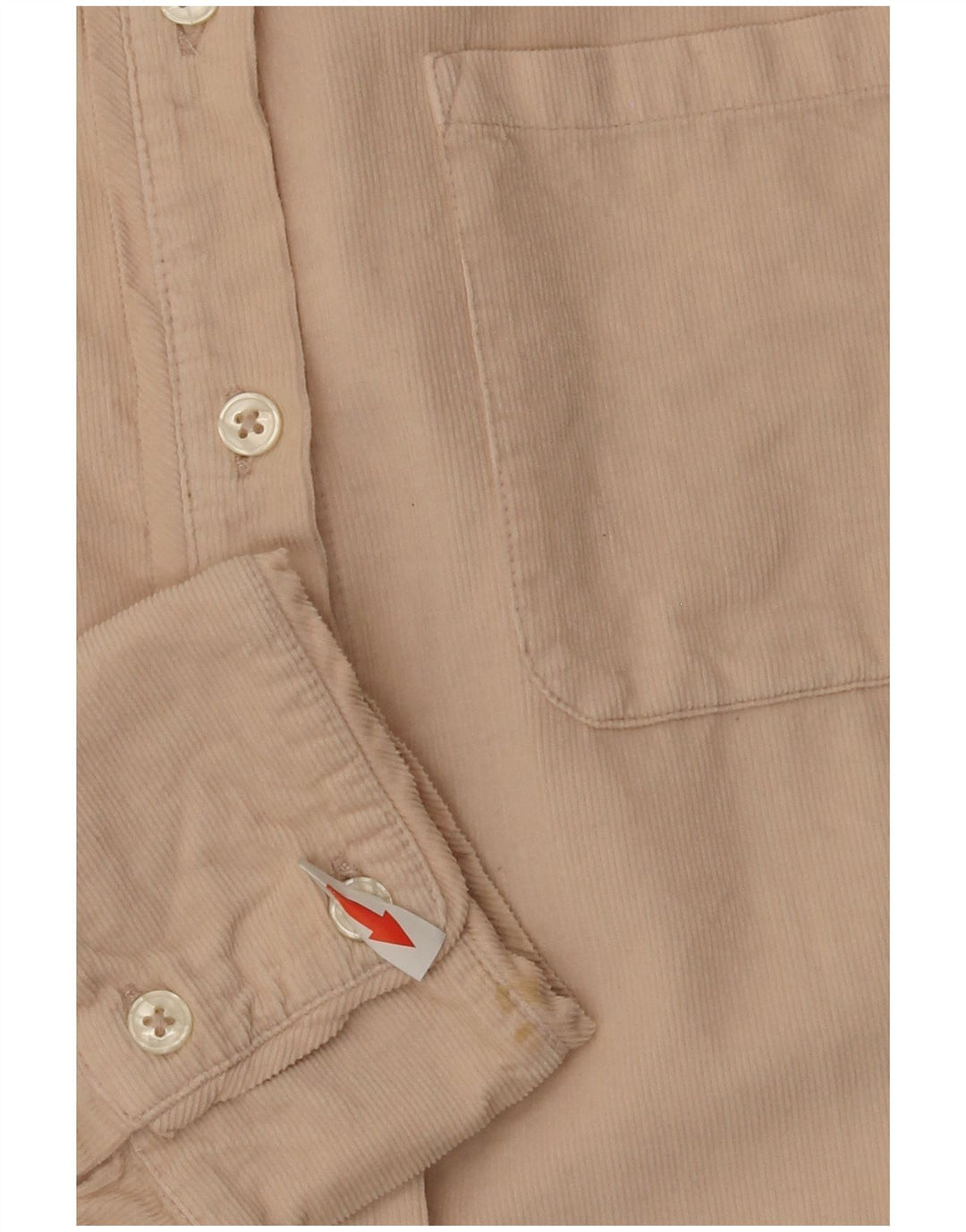 Fat Face Dame Fløjlsskjorte UK 12 Medium Beige Bomuld