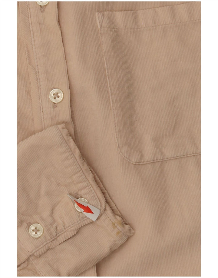 Fat Face Dame Fløjlsskjorte UK 12 Medium Beige Bomuld
