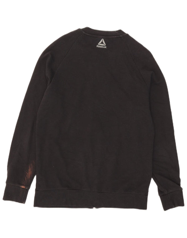 Reebok Dame træningsdragt Topjakke UK 14 Medium Sort Bomuld