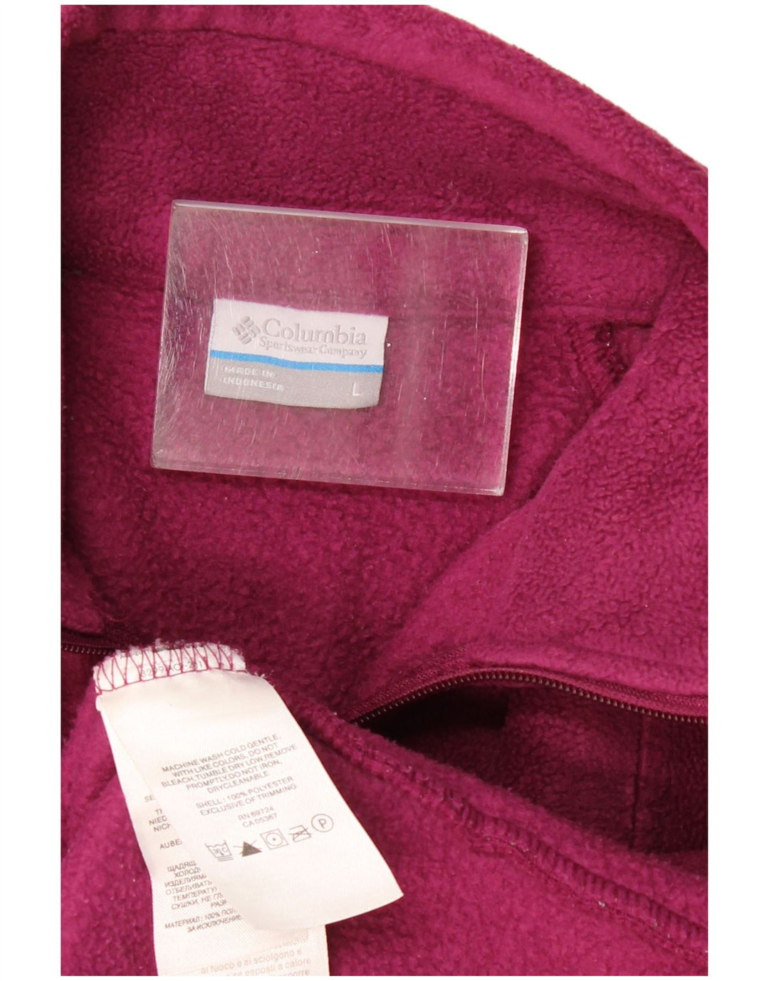 COLUMBIA Fleecejakke til kvinder UK 14 Stor lilla polyester